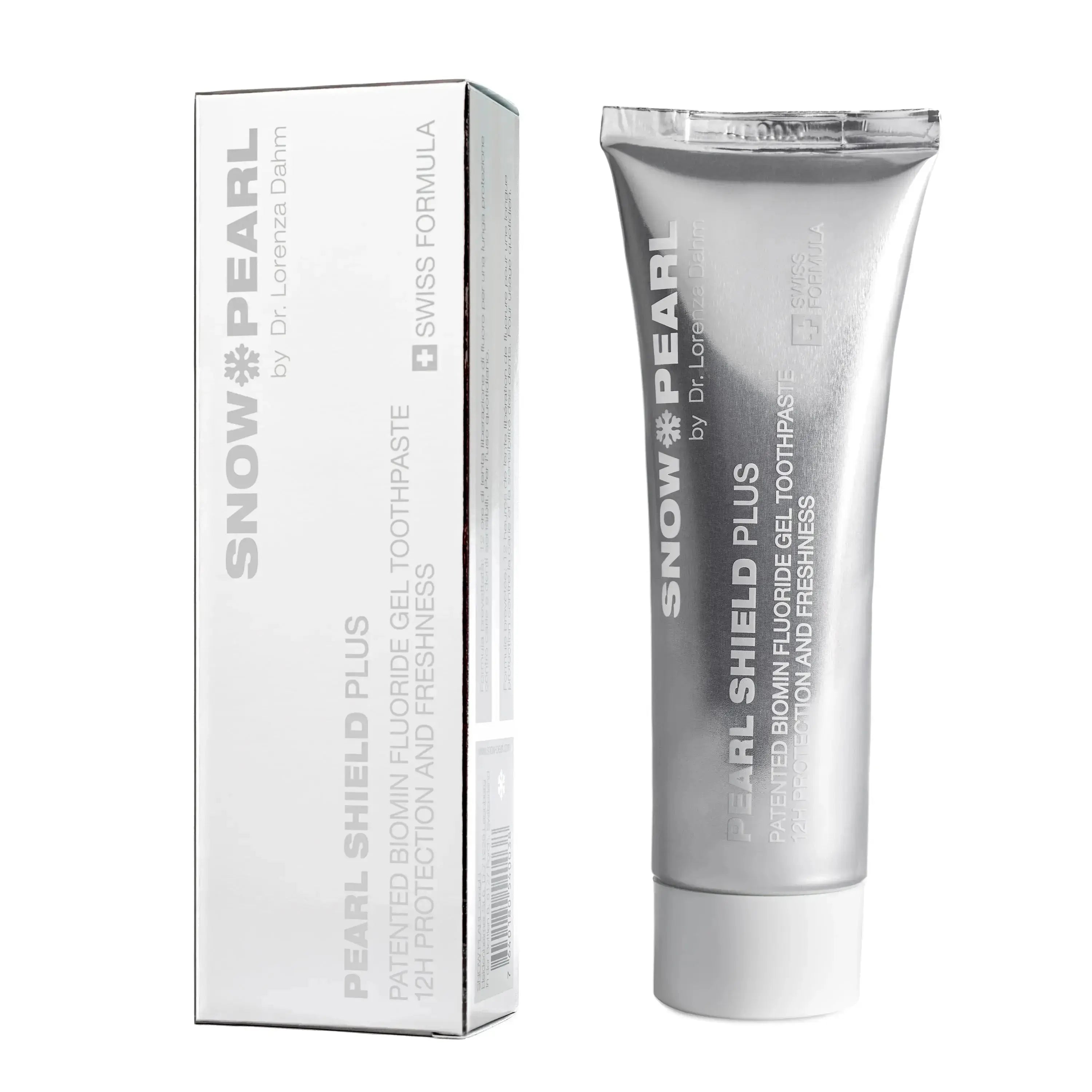 PEARL SHIELD PLUS Whitening Zahnpasta mit Fluorid für starken Zahnschmelz, Schutz vor Karies und tägliche Mundpflege.