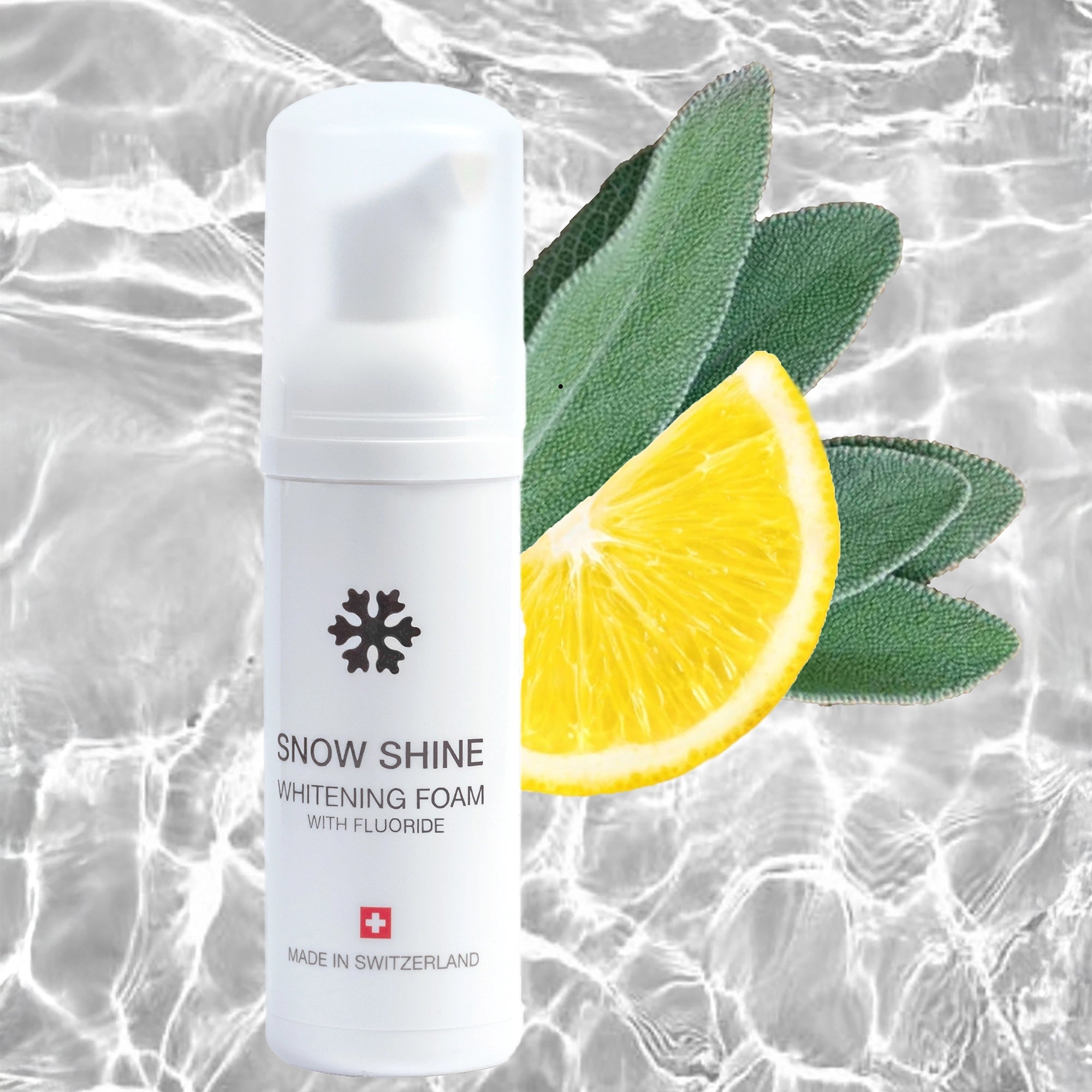 Vorher-Nachher Effekt mit Snow Shine Whitening Foam – sichtbare Zahnaufhellung und gepflegte Zähne.