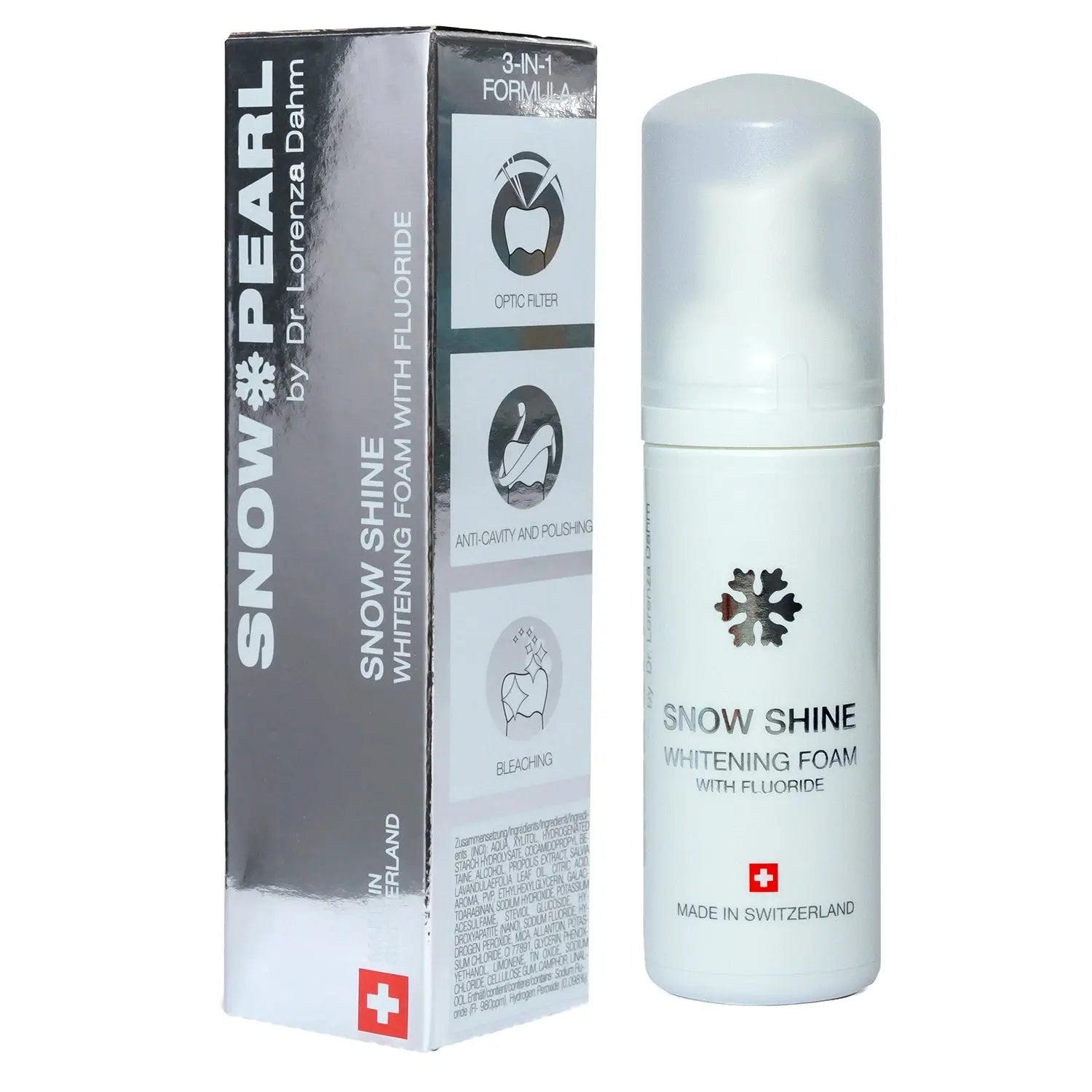 Snow Shine Whitening Foam für Zahnaufhellung zu Hause und frischen Atem.