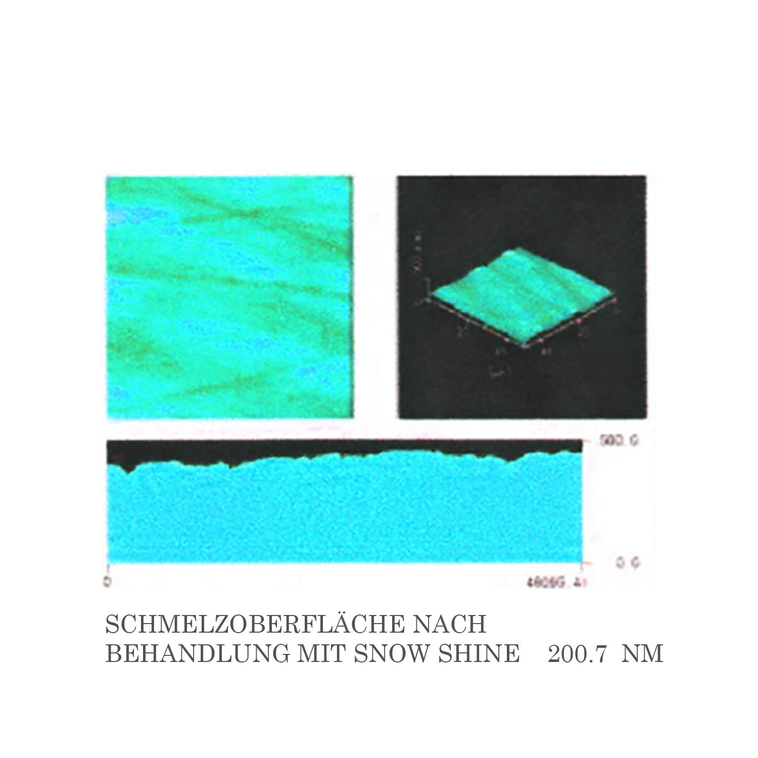 Schmelzoberfläche nach Behandlung mit Snow Shine Whitening Foam