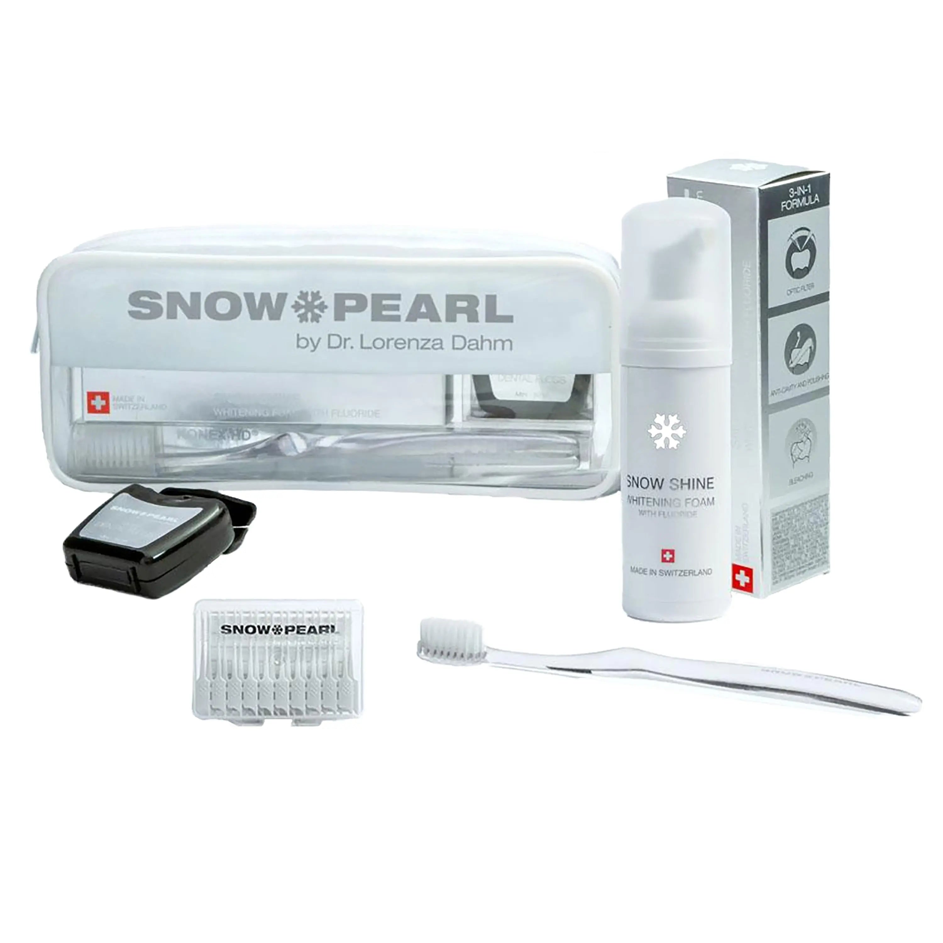 Travel Kit mit SNOW SHINE Whitening Foam 50ml - Weiss Snow Pearl GmbH